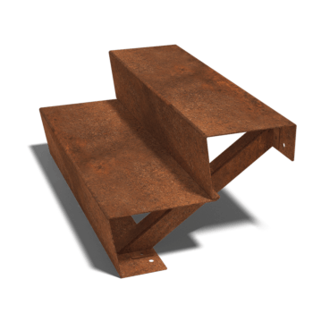 Corten-teräksiset portaataskelma New York 2- (leveys 80 cm)
