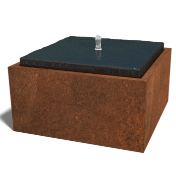 Corten-teräksinen vesiornamentti 80 x 80 x 40 cm
