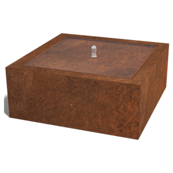 Corten-teräksinen suihkulahde 100 x 100 x 40 cm