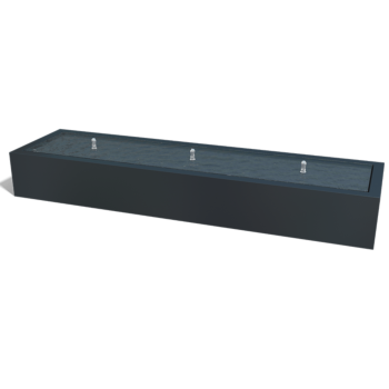 Alumiininen suihkulahde - Lyra - 300 x 80 x 40 cm - RAL9005 matta (musta) - LED-valaistuksella