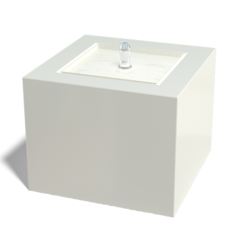 Alumiininen suihkulahde - Lyra - 50 x 50 x 40 cm - RAL9005 matta (musta) - LED-valaistuksella