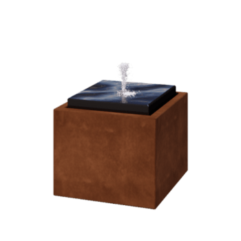 Corten-teräksinen suihkulahde - Orin - 50 x 50 x 40 cm - Ilman LED-valaistusta