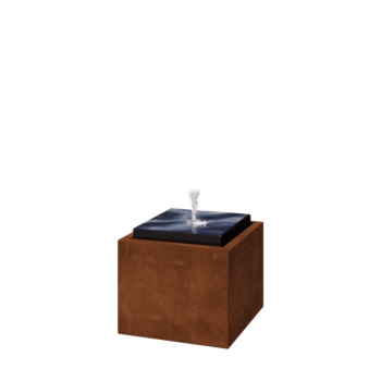Corten-teräksinen vesiornamentti 50 x 50 x 40 cm