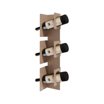 Teräksinen viinipulloteline - Veneto - 10 x 13 x 60 cm - Sand look