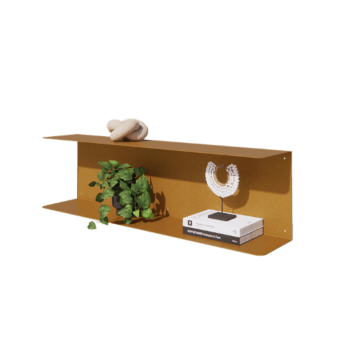 Teräksinen seinähylly - C-muotoinen - 100 x 20 x 28 cm - Gold