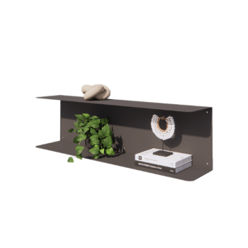 Teräksinen seinähylly - C-muotoinen - 100 x 20 x 28 cm - RAL7016 matta (antrasiitinharmaa)