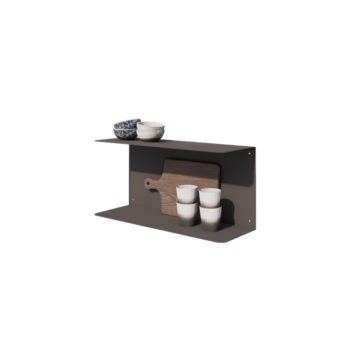 Teräksinen seinähylly - C-muotoinen - 60 x 20 x 28 cm - RAL7016 matta (antrasiitinharmaa)