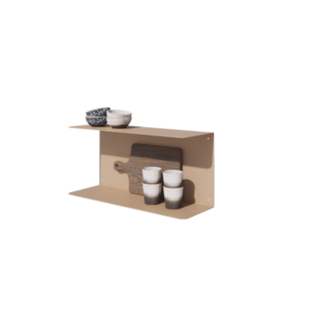 Teräksinen seinähylly - C-muotoinen - 60 x 20 x 28 cm - Sand look