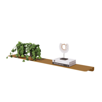 Teräksinen seinähylly - L-muotoinen - 120 x 20 x 5 cm - Gold