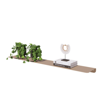 Teräksinen seinähylly - L-muotoinen - 120 x 20 x 5 cm - Sand look