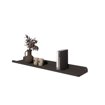 Teräksinen seinähylly - U-muotoinen - 100 x 20 x 5 cm - RAL9005 matta (musta)