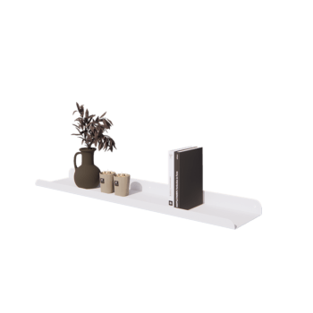 Teräksinen seinähylly - U-muotoinen - 100 x 20 x 5 cm - RAL9010 matta (valkoinen)