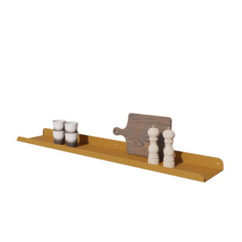 Teräksinen seinähylly - U-muotoinen - 120 x 20 x 5 cm - Gold