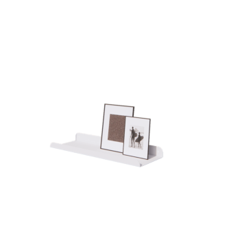 Teräksinen seinähylly - U-muotoinen - 60 x 20 x 5 cm - RAL9010 matta (valkoinen)