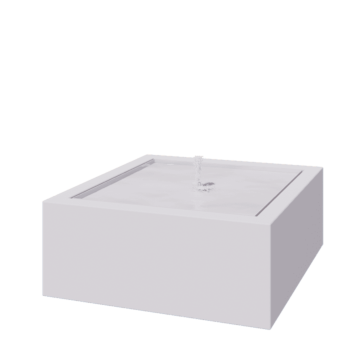 Alumiininen suihkulahde - Lyra - 120 x 120 x 40 cm - RAL9010 matta (valkoinen) - LED-valaistuksella