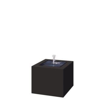 Alumiininen suihkulahde - Lyra - 50 x 50 x 40 cm - RAL9005 matta (musta) - LED-valaistuksella