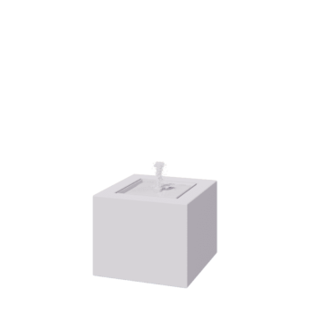 Alumiininen suihkulahde - Lyra - 50 x 50 x 40 cm - RAL9010 matta (valkoinen) - LED-valaistuksella