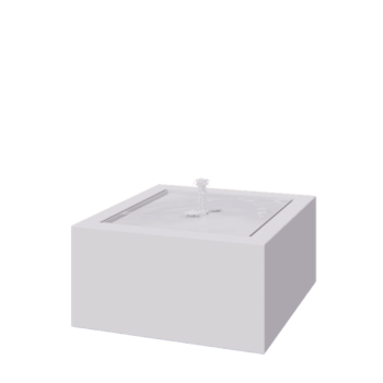 Alumiininen suihkulahde - Lyra - 80 x 80 x 40 cm - RAL9010 matta (valkoinen) - LED-valaistuksella