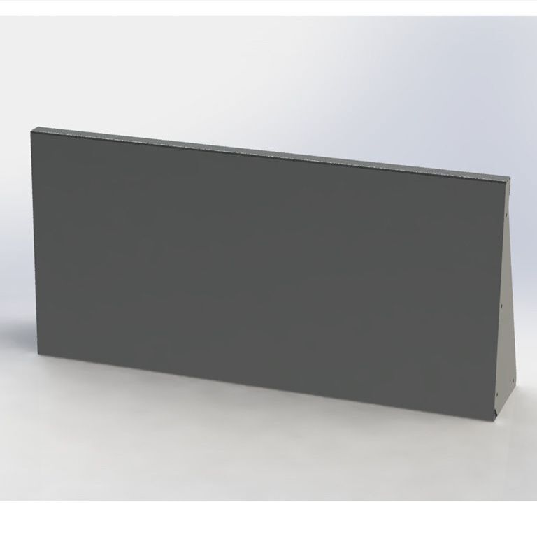 Jauhemaalipinnoitettu teräksinen tukimuuri suora 100 cm (korkeus 50 cm)