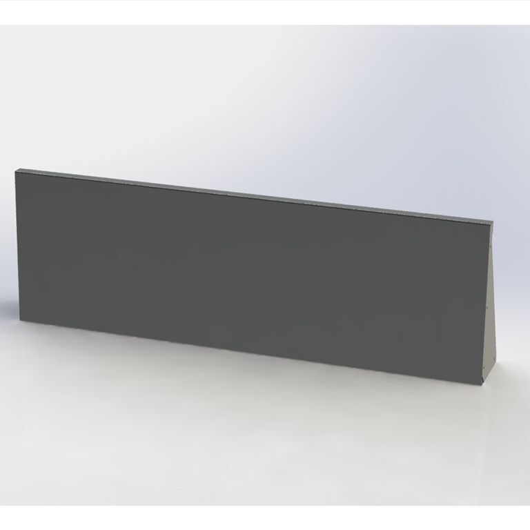 Jauhemaalipinnoitettu teräksinen tukimuuri suora 150 cm (korkeus 50 cm)
