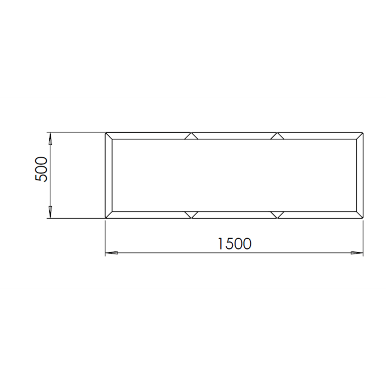 Jauhemaalipinnoitettu teräksinen istutuslaatikko Texas xxl 150 x 50 cm