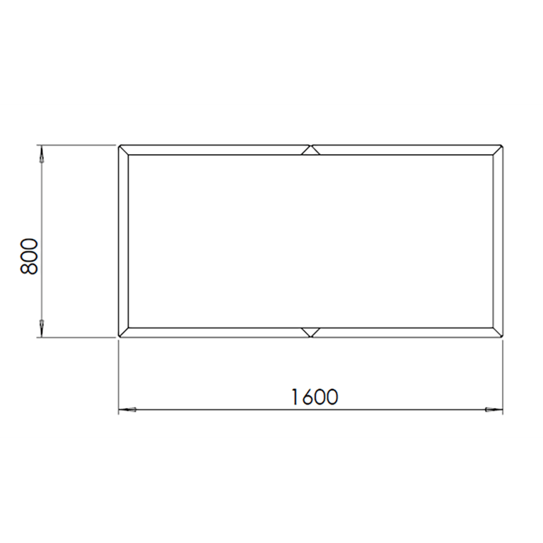 Jauhemaalipinnoitettu teräksinen istutuslaatikko Texas xxl 160 x 80 cm