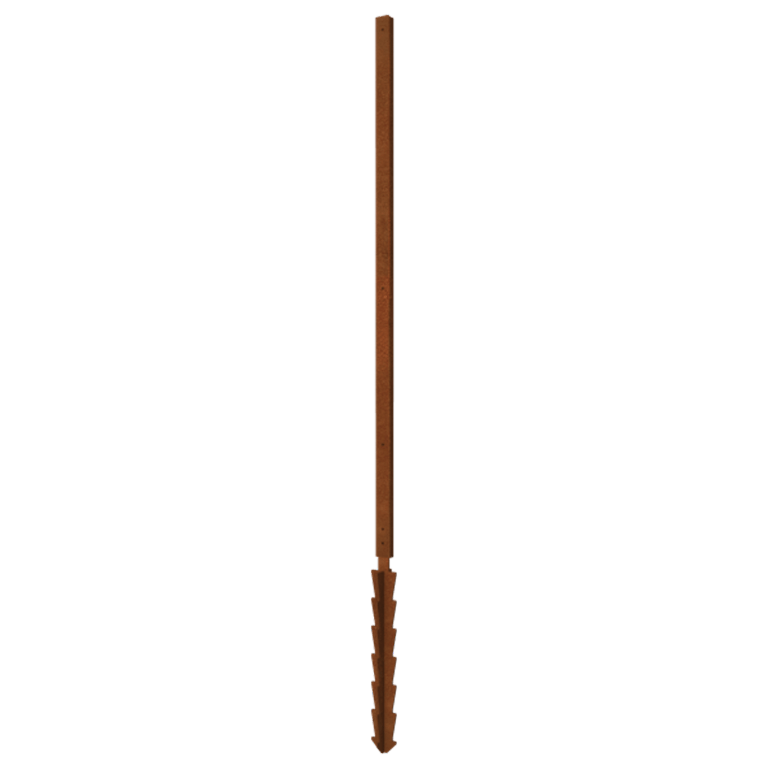 Corten-teräksinen pylväs suora maatappi 190 x 6 x 3 cm