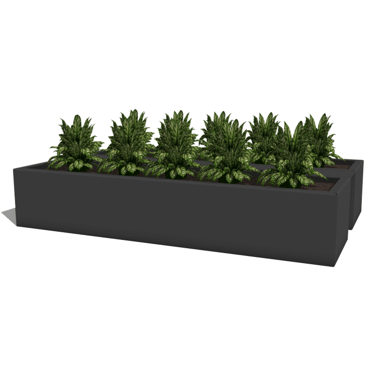 Jauhemaalipinnoitettu teräksinen parvekelaatikko 80 cm