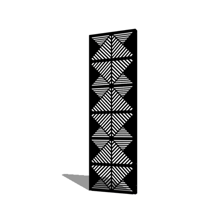 Jauhemaalipinnoitettu teräksinen paneeli linjat koostumus 2 60 x 6 x 190 cm