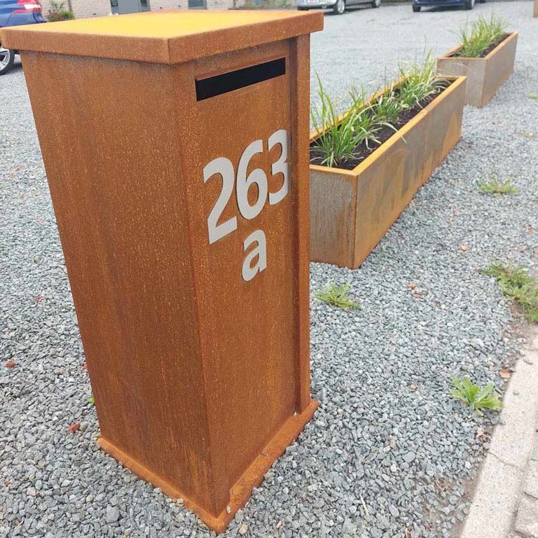 Corten-teräksinen postilaatikko Arizona tyyppi S