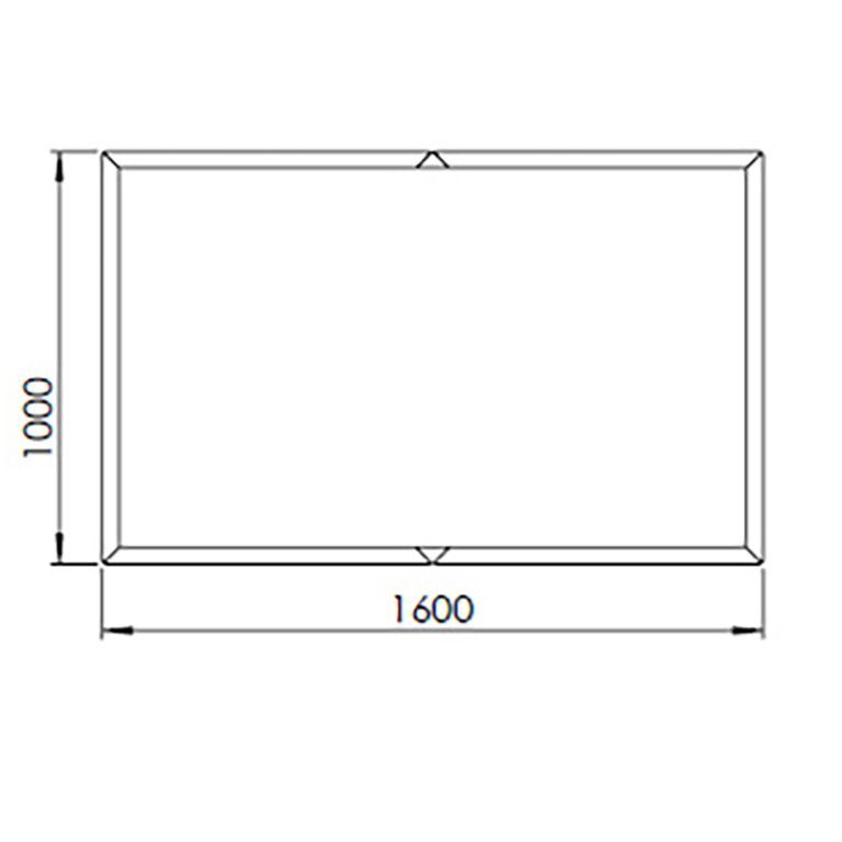 Jauhemaalipinnoitettu teräksinen istutuslaatikko Texas xxl 160 x 100 cm