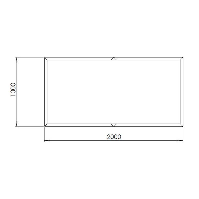 Jauhemaalipinnoitettu teräksinen istutuslaatikko Texas xxl 200 x 100 cm