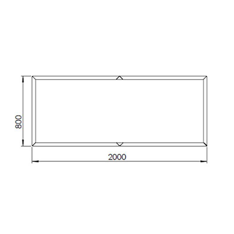 Jauhemaalipinnoitettu teräksinen istutuslaatikko Texas xxl 200 x 80 cm