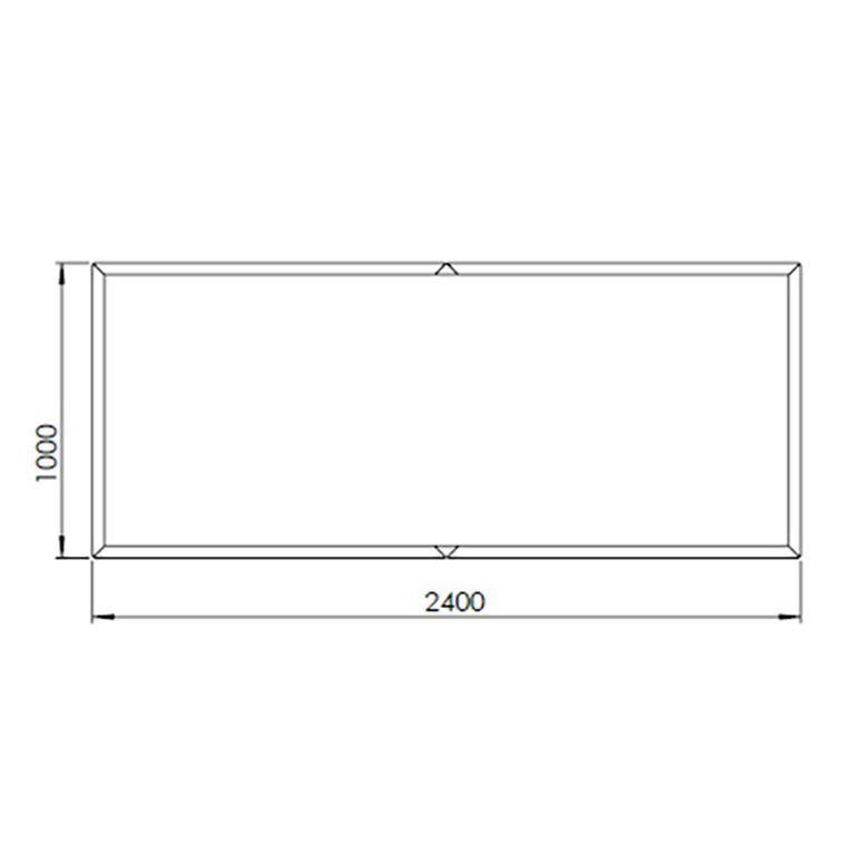 Jauhemaalipinnoitettu teräksinen istutuslaatikko Texas xxl 240 x 100 cm