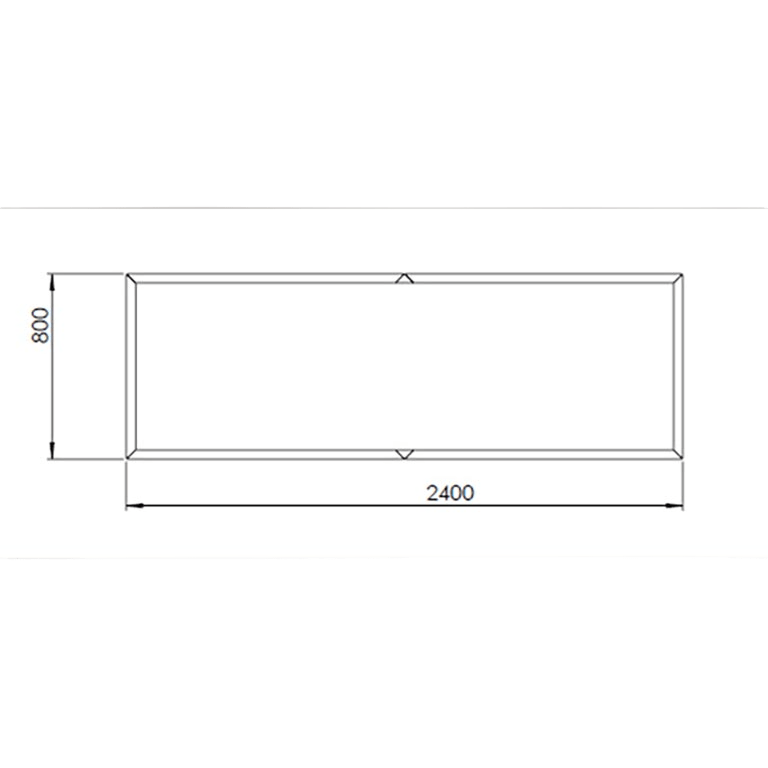 Jauhemaalipinnoitettu teräksinen istutuslaatikko Texas xxl 240 x 80 cm
