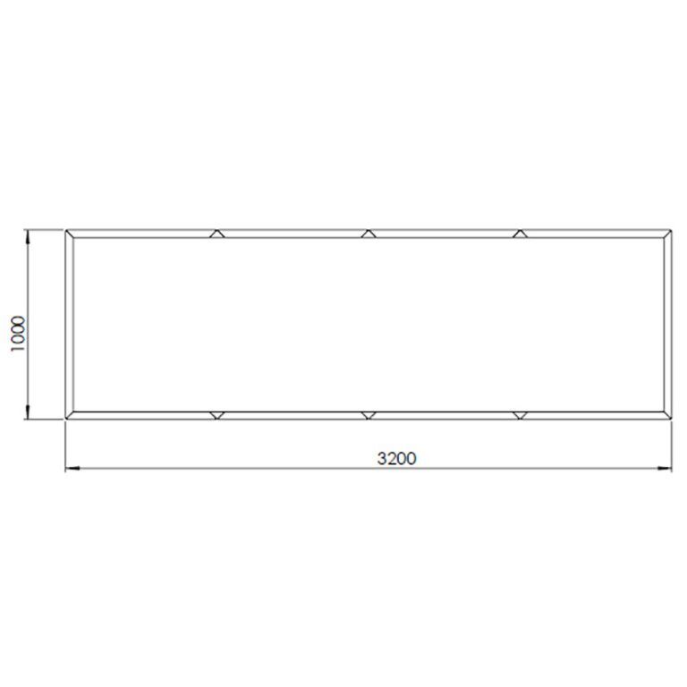 Cortenteräksinen Kukkalaatikko Texas xxl 320 x 100 cm