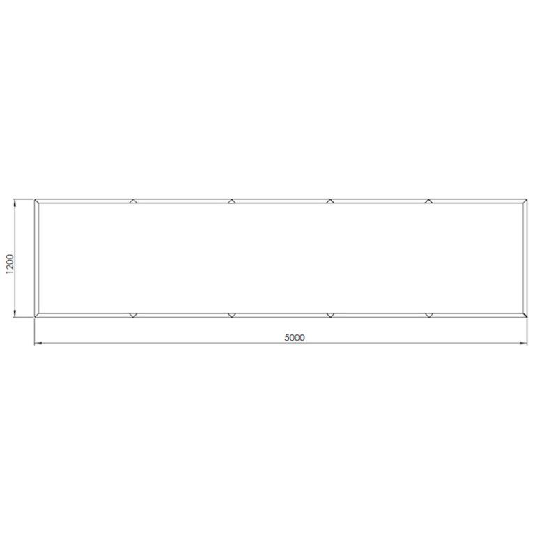 Jauhemaalipinnoitettu teräksinen istutuslaatikko Texas xxl 500 x 120 cm
