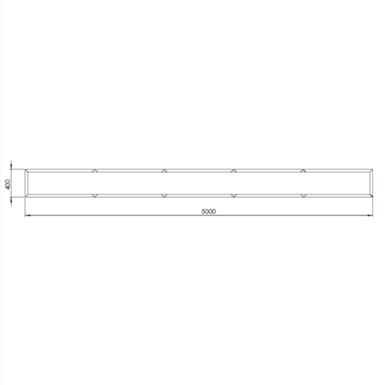 Jauhemaalipinnoitettu teräksinen istutuslaatikko Texas xxl 500 x 40 cm