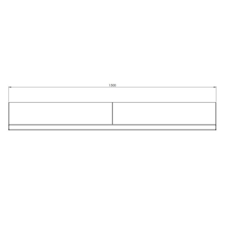 Corten-teräksinen tukimuuri suora 150 cm (korkeus 30 cm)