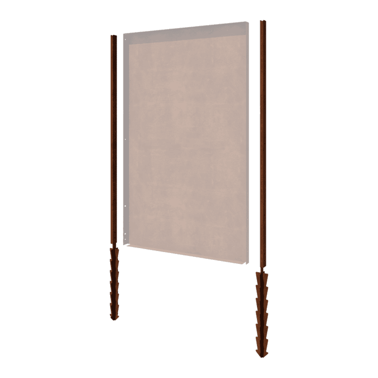 Corten-teräksinen pylväs suora maatappi 190 x 6 x 3 cm