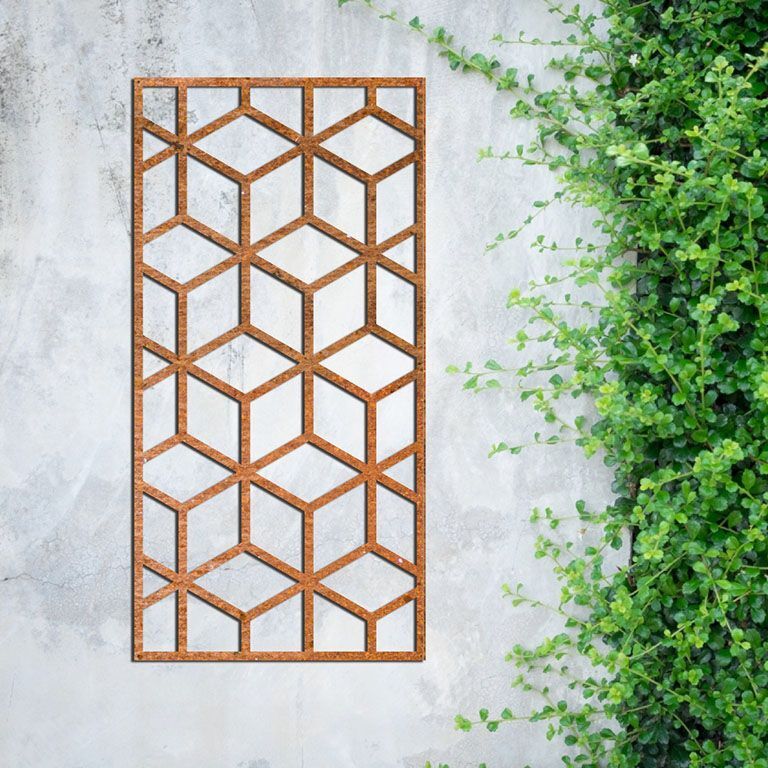 Corten-terästä seinäkoristeet Geometriset muodot 2.0