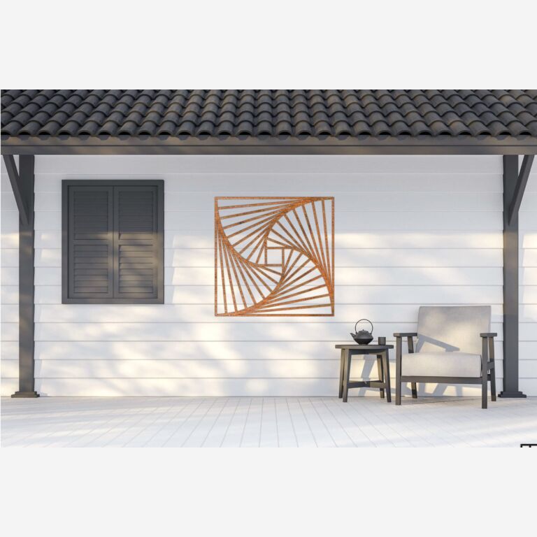 Corten-terästä seinäkoristeet Geometriset muodot 3.0