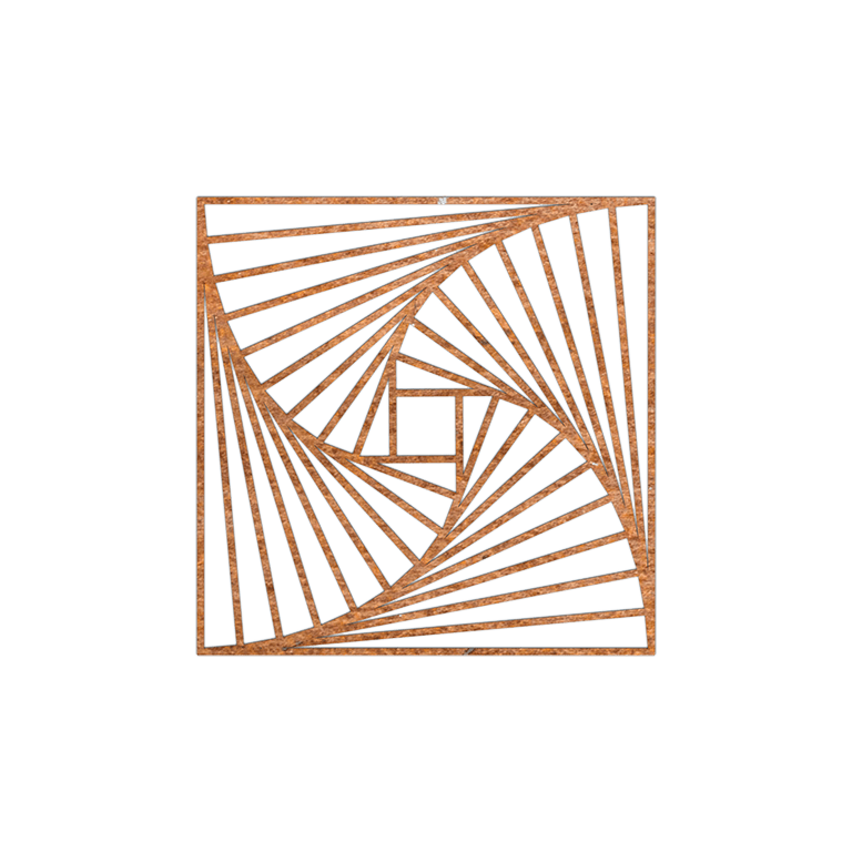 Corten-terästä seinäkoristeet Geometriset muodot 3.0