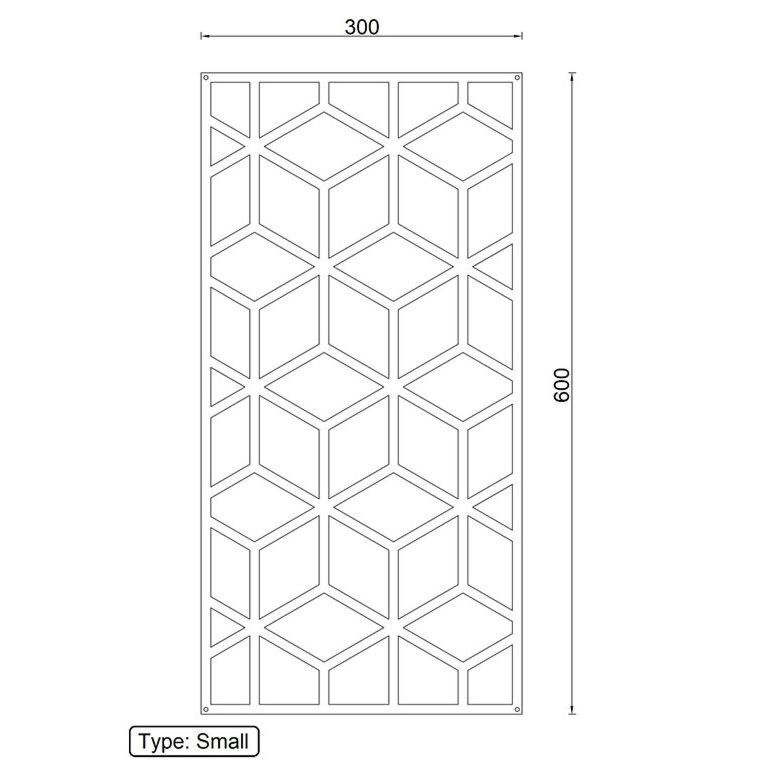 Corten-terästä seinäkoristeet Geometriset muodot 2.0