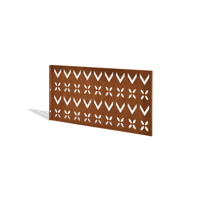 Corten-teräksinen aita H - Paneeli V - 120 x 63,3 cm