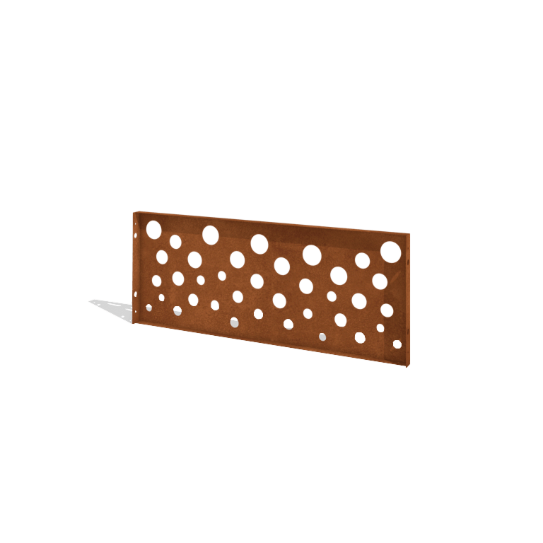 Cortenteräksinen puutarha-aita H paneelille B 120 x 47,5 cm