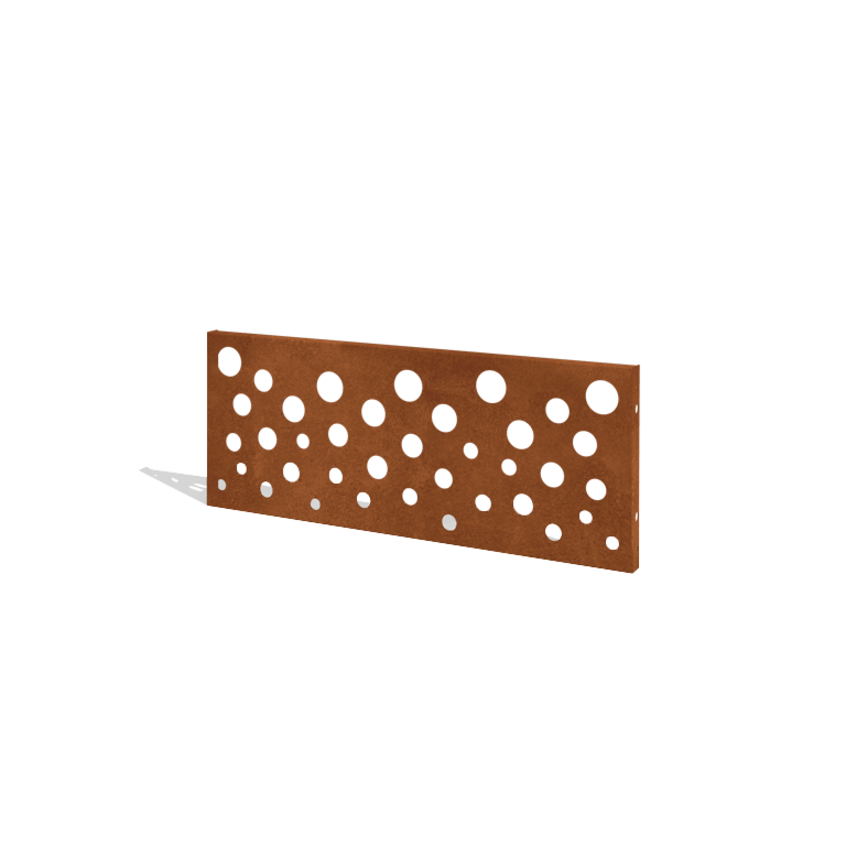 Cortenteräksinen puutarha-aita H paneelille B 120 x 47,5 cm