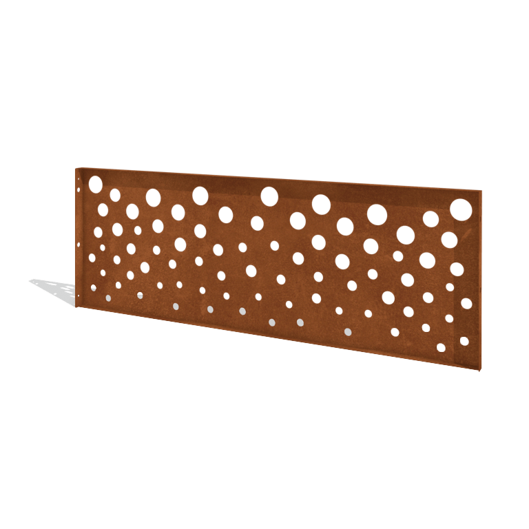 Cortenteräksinen puutarha-aita H paneelille B 180 x 63,3 cm