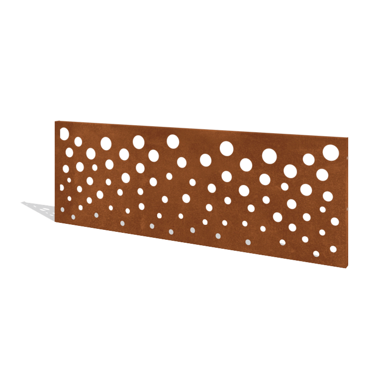 Cortenteräksinen puutarha-aita H paneelille B 180 x 63,3 cm