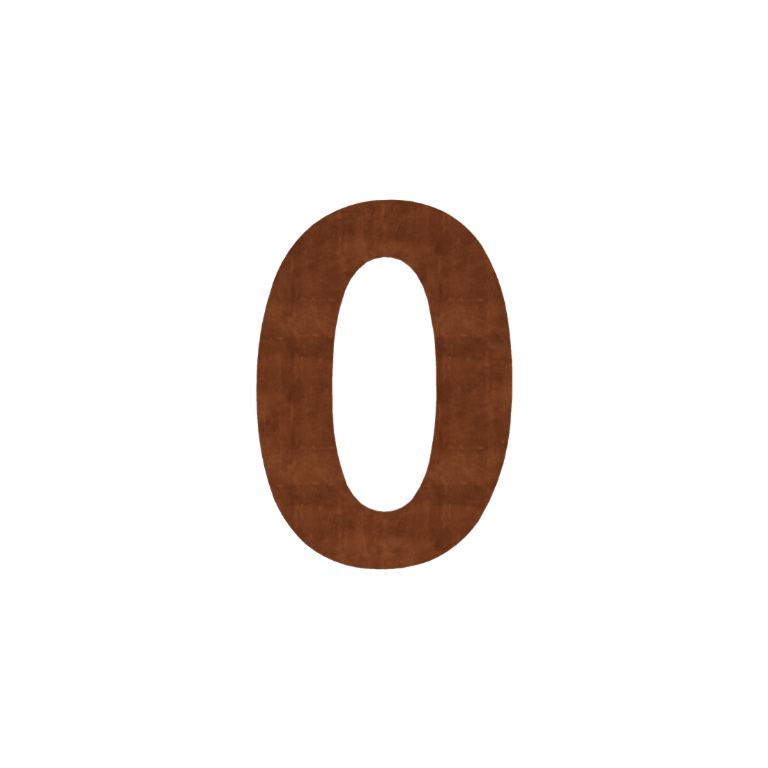 Corten-teräksinen talonumero 0 - 50 cm